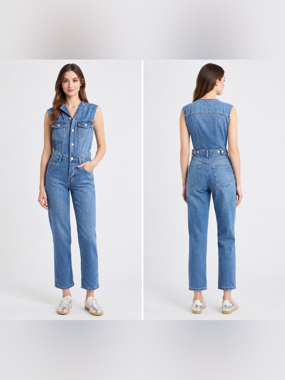 NWT Free People All You Need Denim Jumpsuit Sz 30